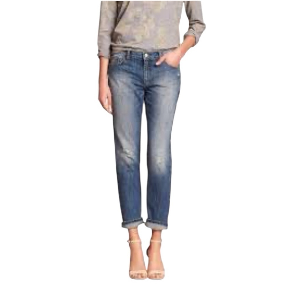 Gap Premium Boyfriend Cuffed Jeans Blue Size 4 / 27 #1827